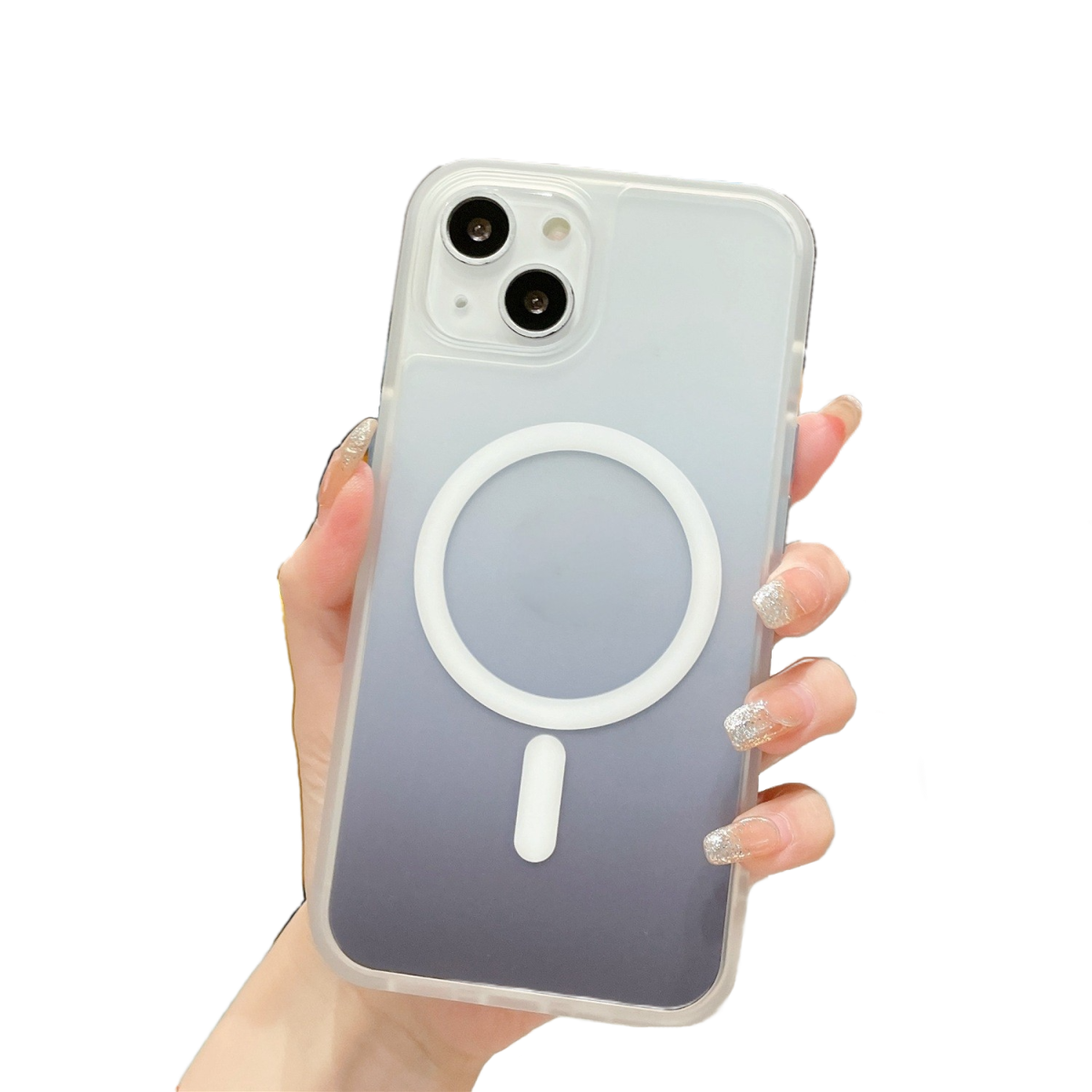 Piili iPhone 14 Plus Magsafe Colorful Kılıf -Siyah 6944629147811