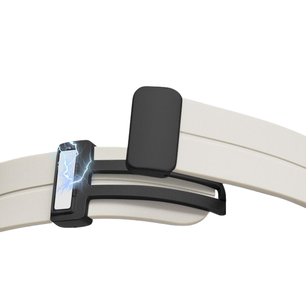 Piili Apple Watch 42-44-45-49 mm Rubber Kayış Bej 6944629154956