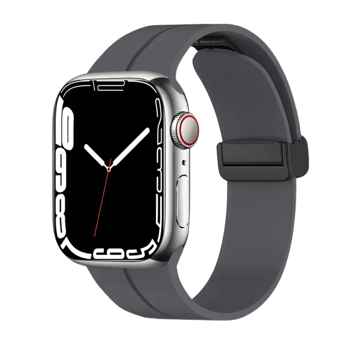 Piili Apple Watch 42-44-45-49 mm Rubber Kayış Gri 6944629154970