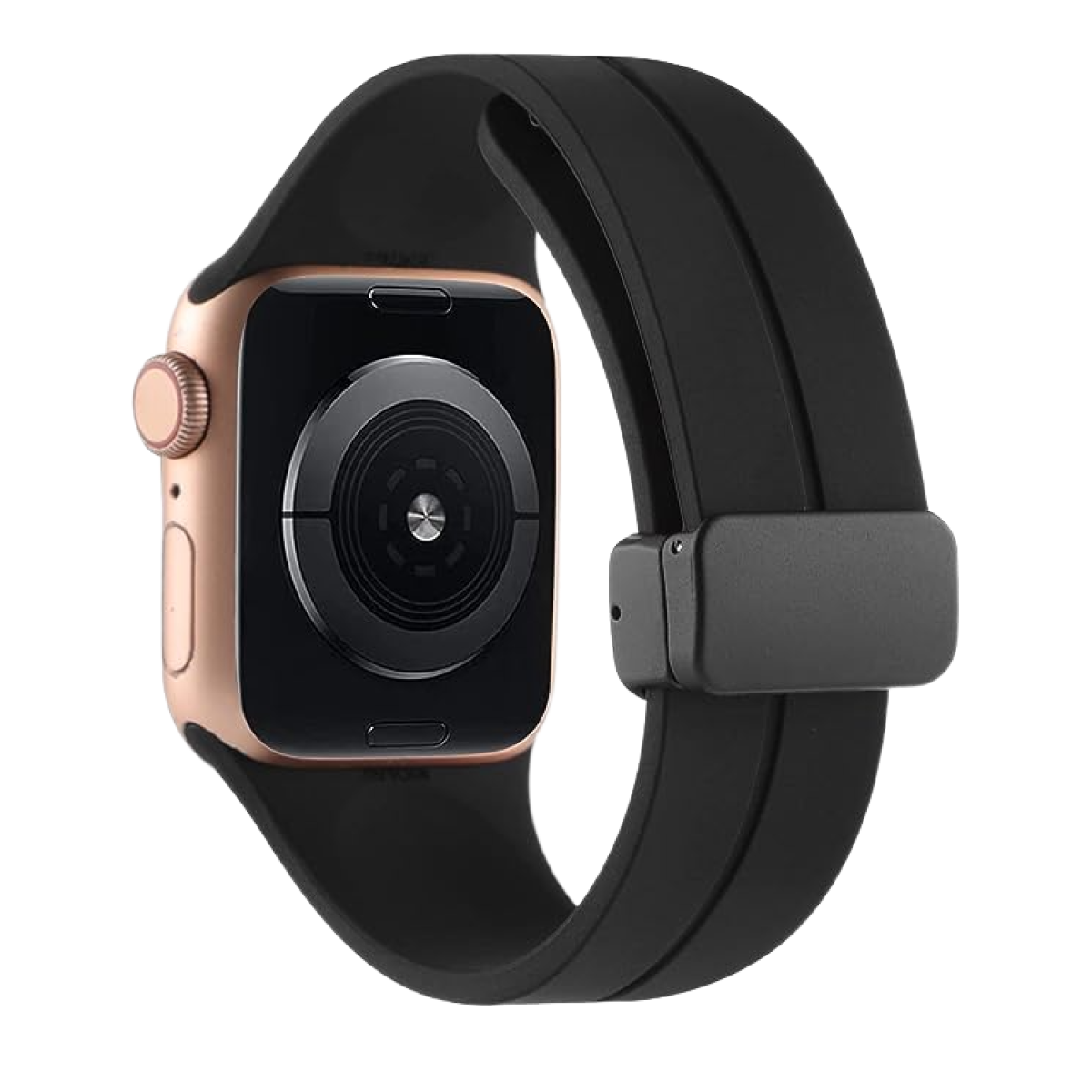 Piili AppleWatch 42-44-45-49 mm Rubber Kayış-Siyah 6944629155038