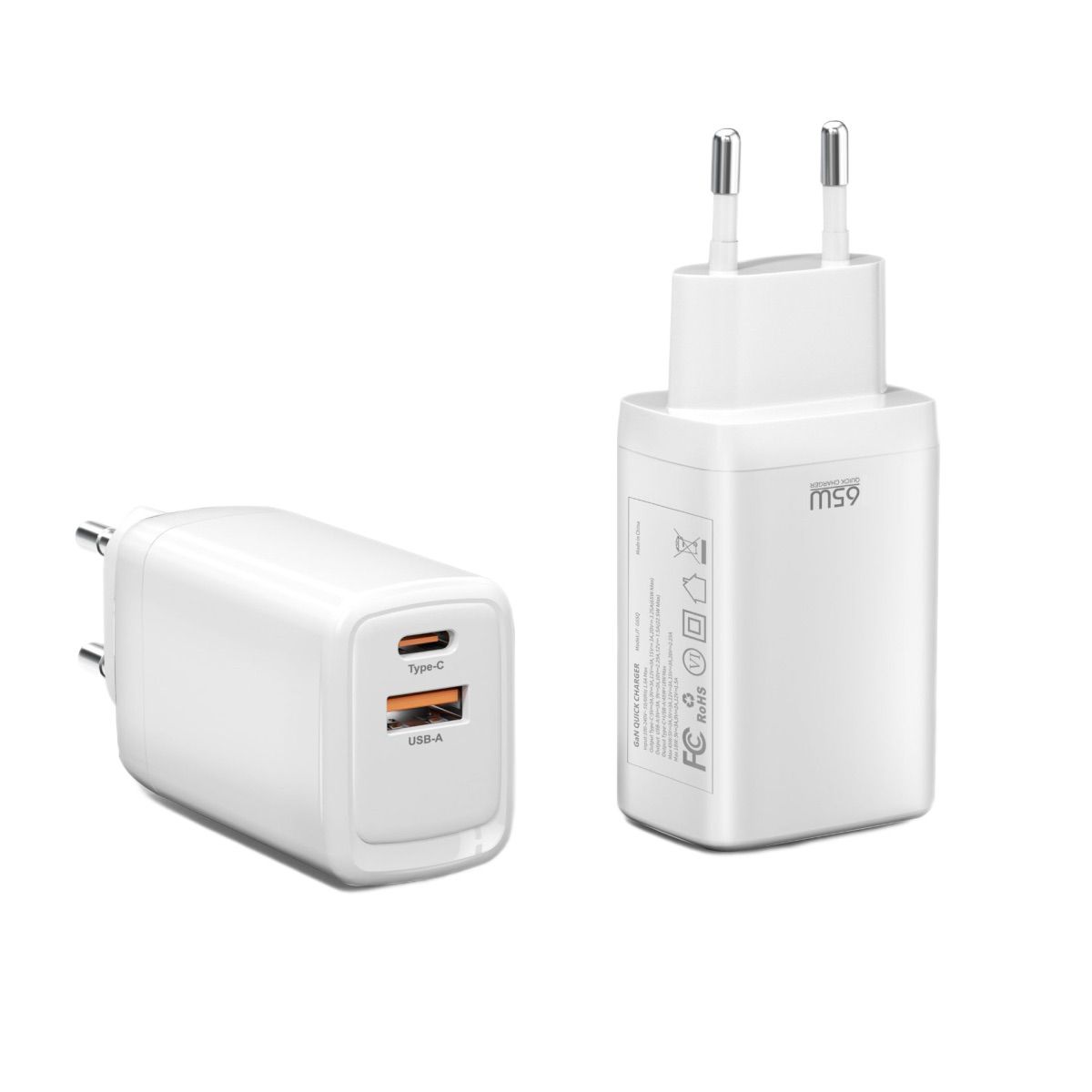 Piili 65 W PD - Q3.0 USB Adaptör - Siyah 6944629159074