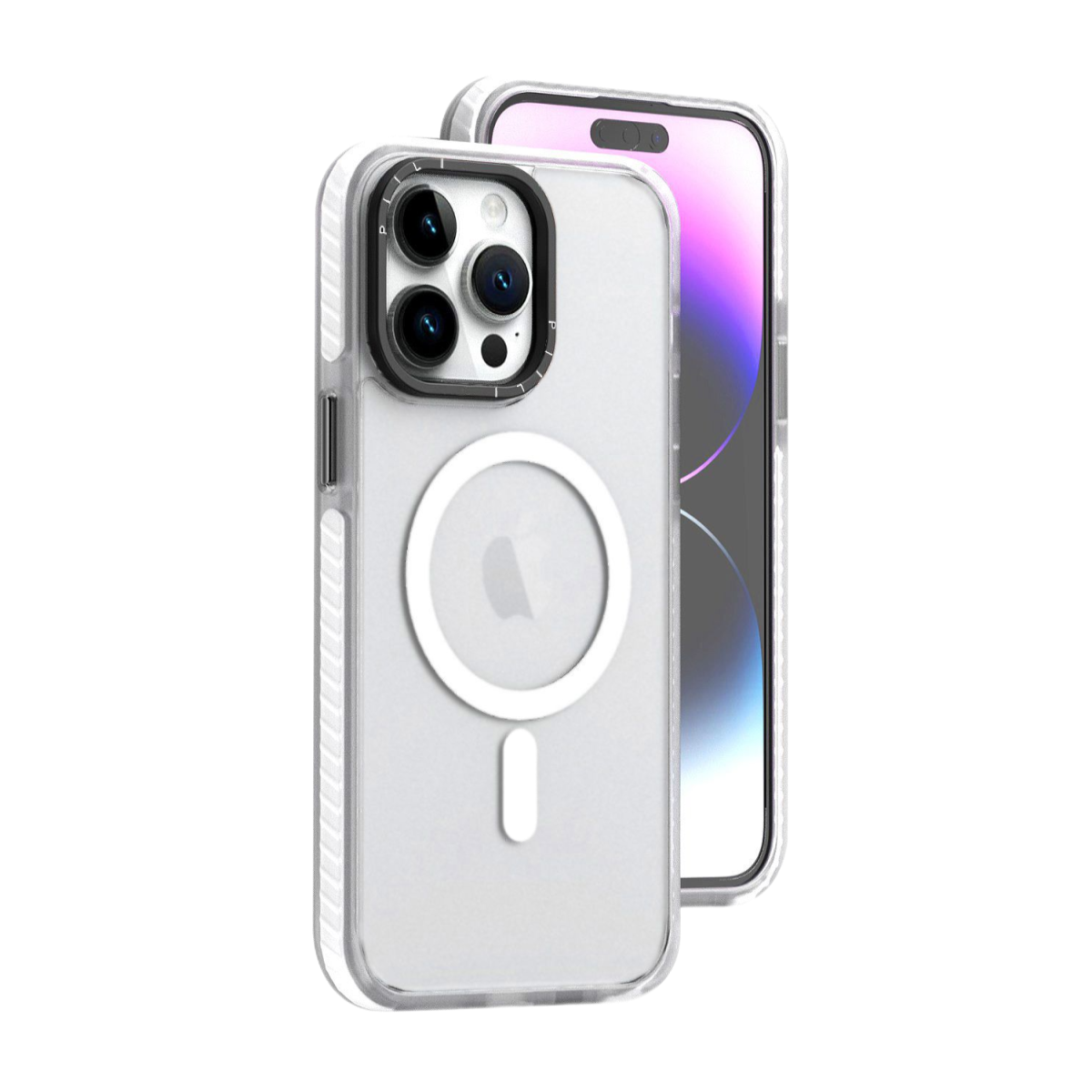 Piili iPhone 15 Pro İkon Magsafe Kılıf - Beyaz 6944629161572