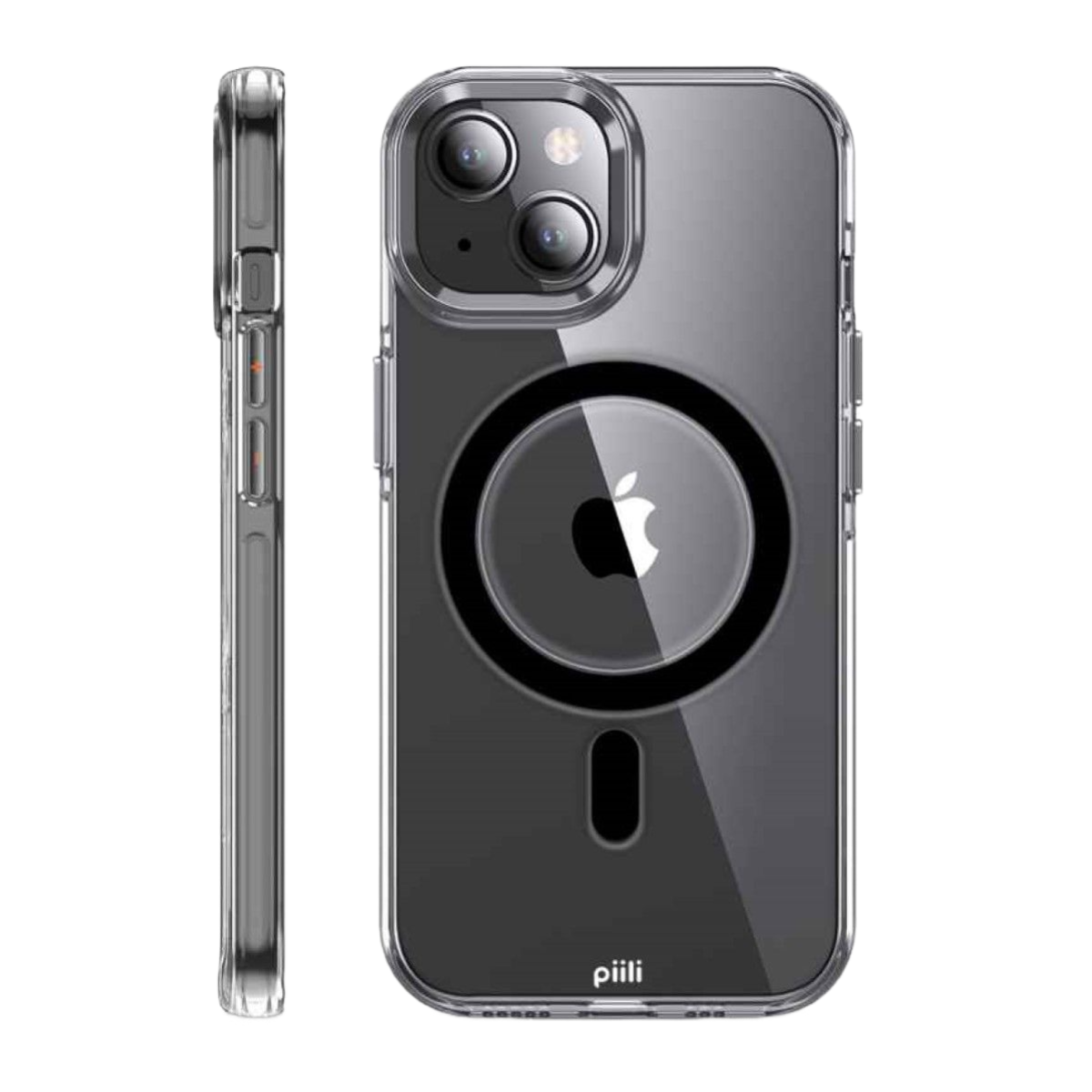 Piili iPhone 15 MagSafe Crystal Kılıf - Siyah 6944629161732