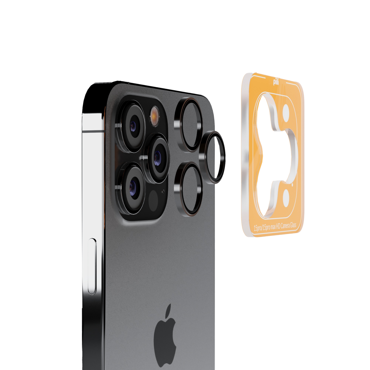Piili iPhone 15 Pro / Max HD Lens - Titanyum 6944629162173