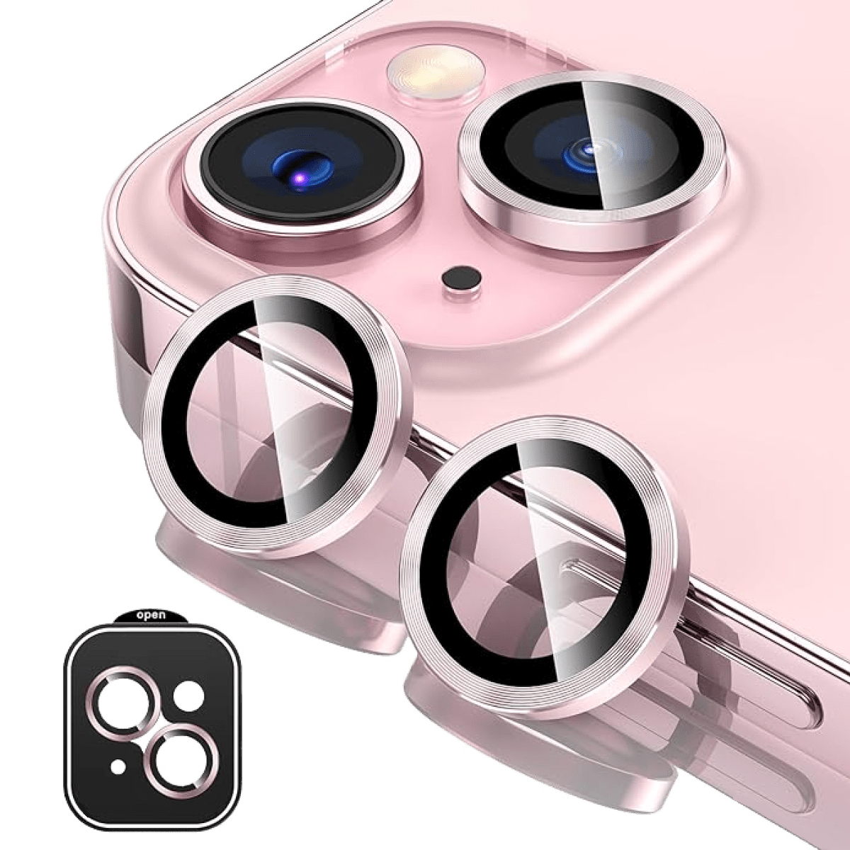 Piili iPhone 15 / Plus HD Lens - Pembe 6944629162319