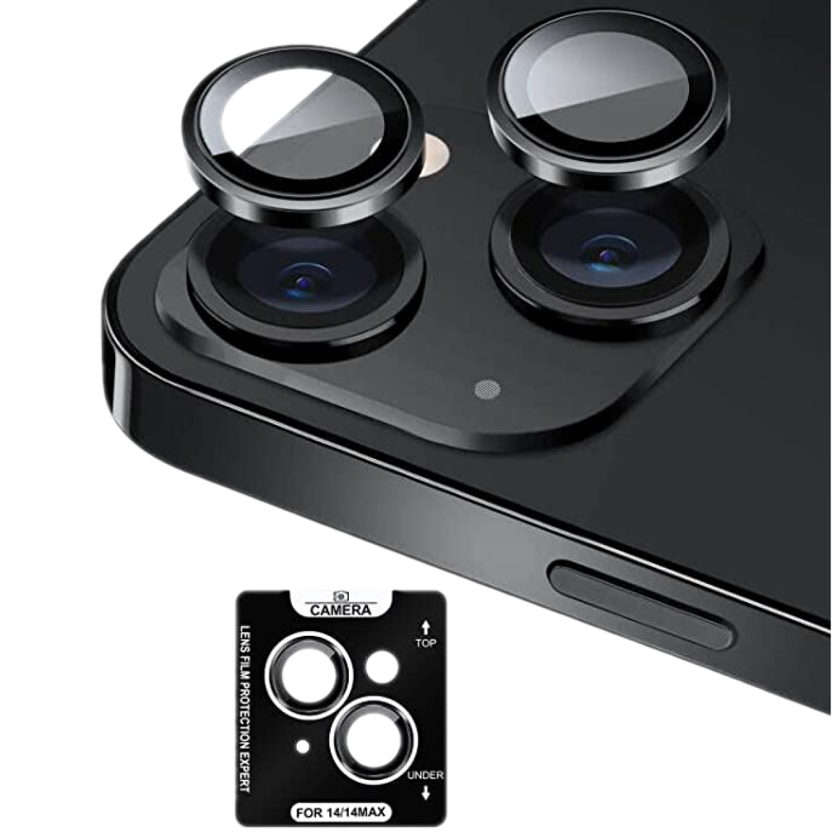 Piili iPhone 15 / Plus HD Lens - Siyah 6944629162357