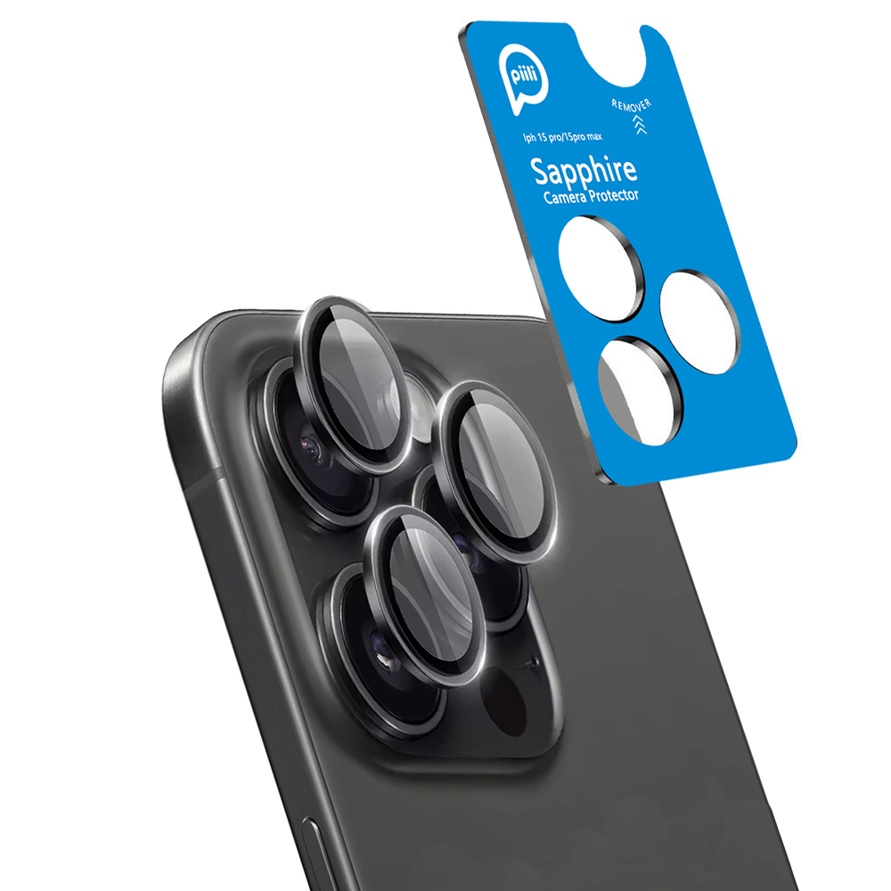 Piili iPhone 15 Pro/Max Safir Lens - Titanyum 6944629162814