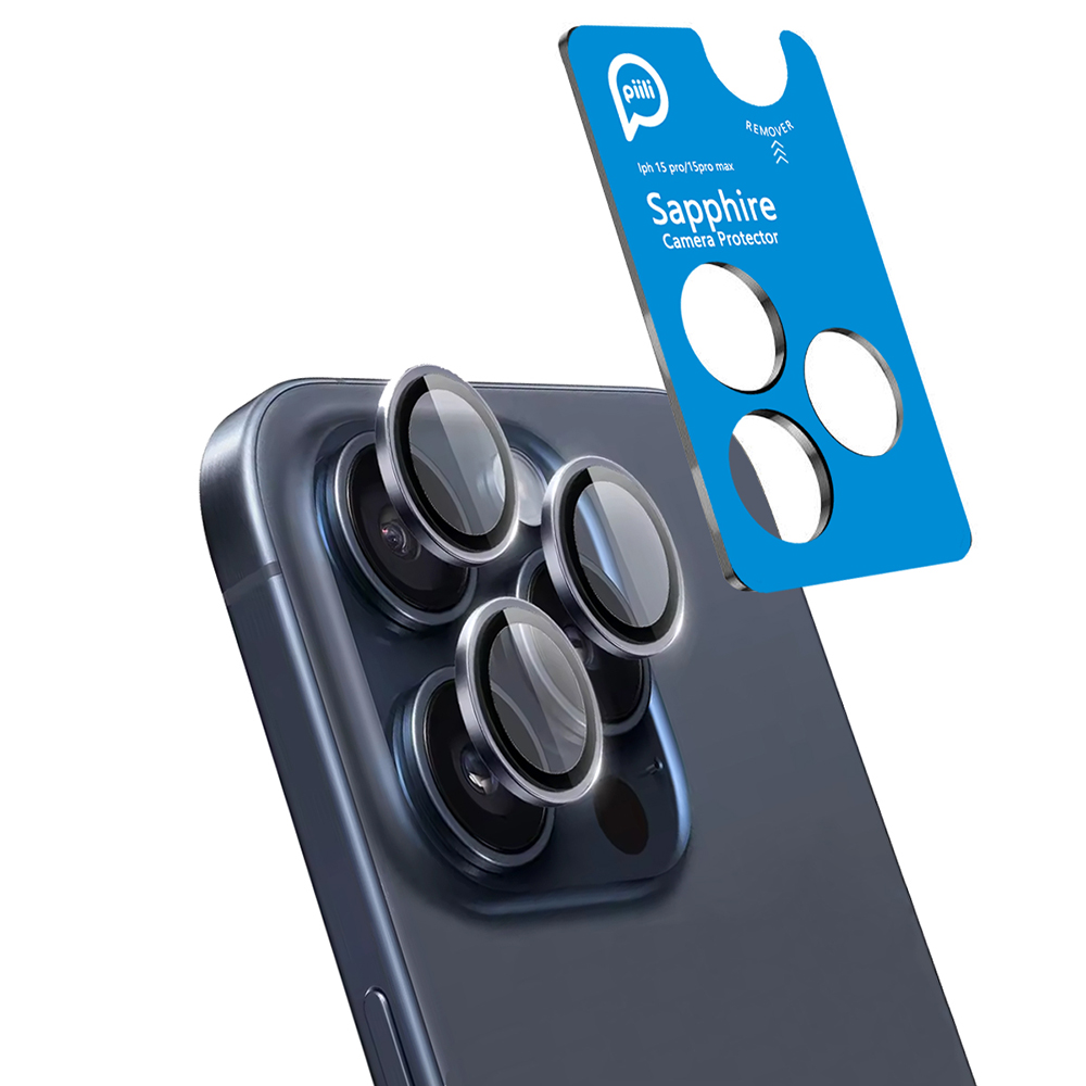 Piili iPhone 15 Pro/Max Safir Lens - Lacivert 6944629162838