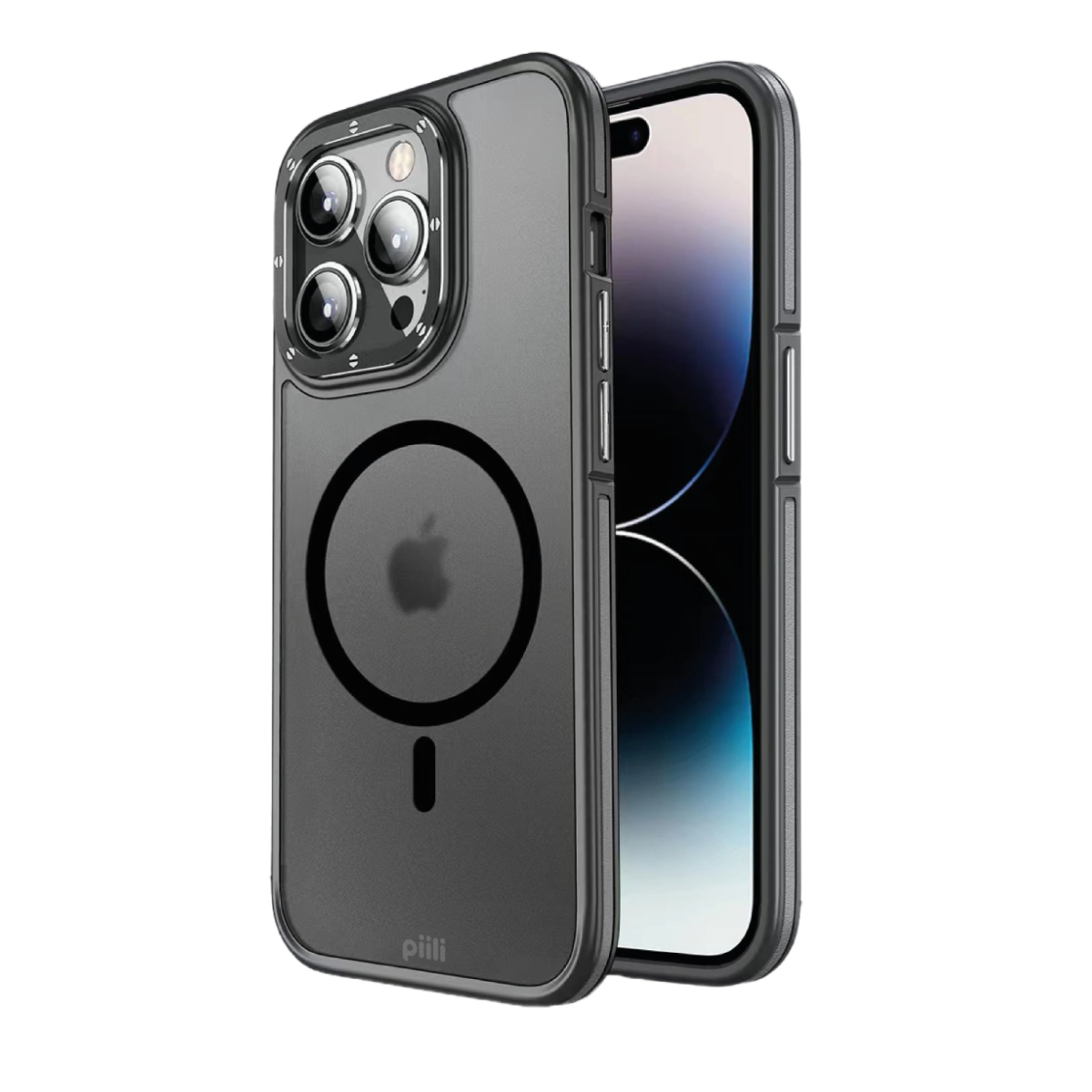 Piili iPhone 15 Strong MagSafe Kılıf - Siyah 6944629162852
