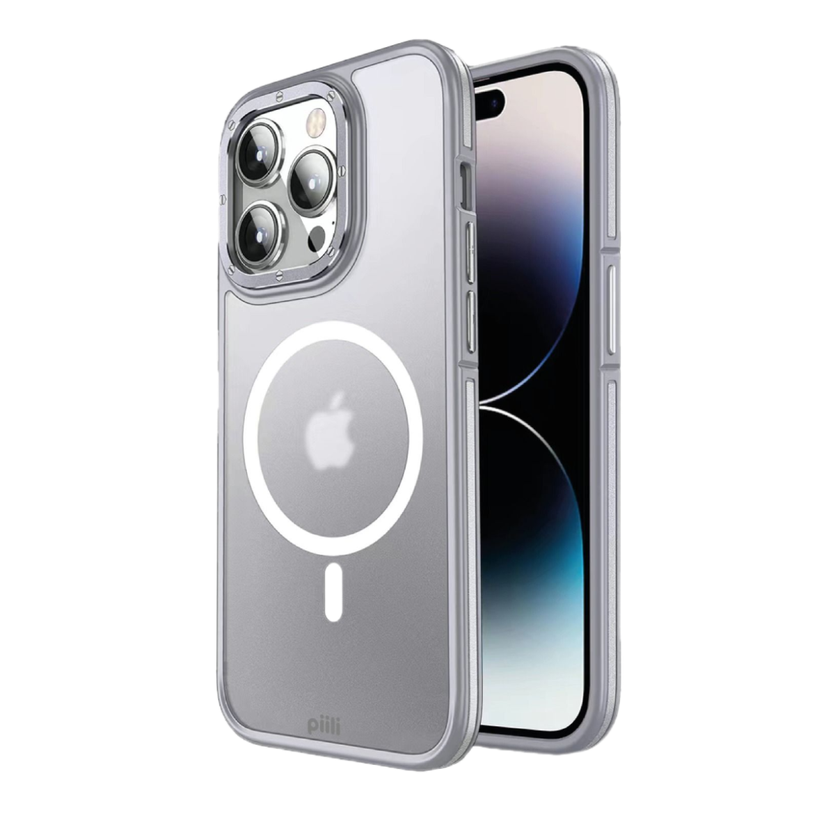 Piili iPhone 15 Strong MagSafe Kılıf - Gri 6944629162876