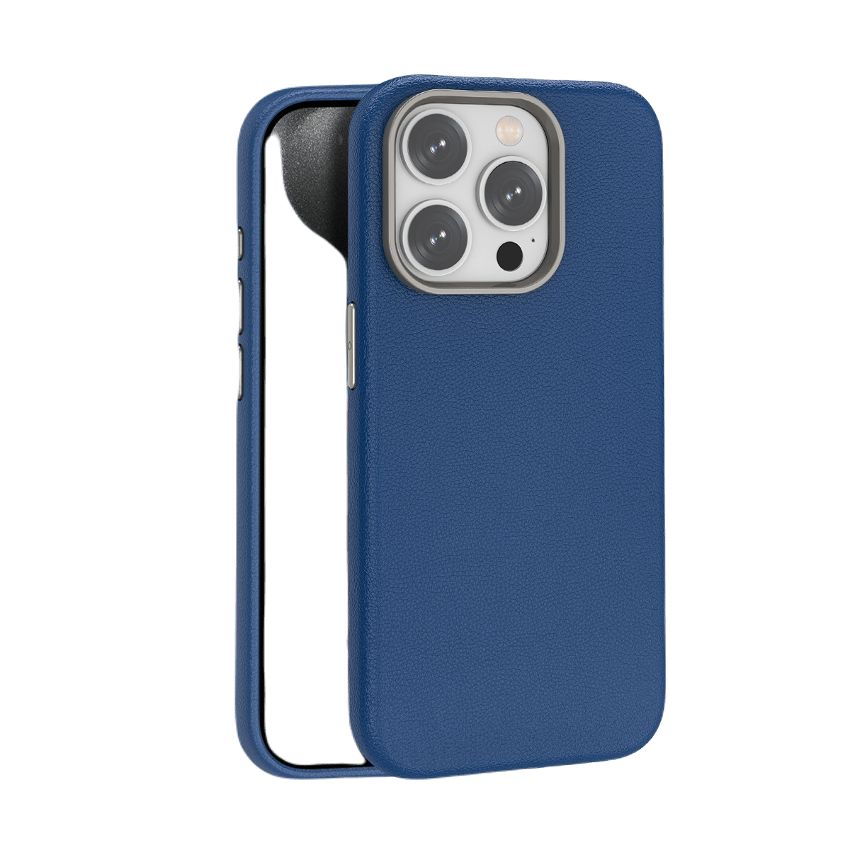 Piili iPhone 15 Pro Deri MagSafe Kılıf - Lacivert 6944629163552