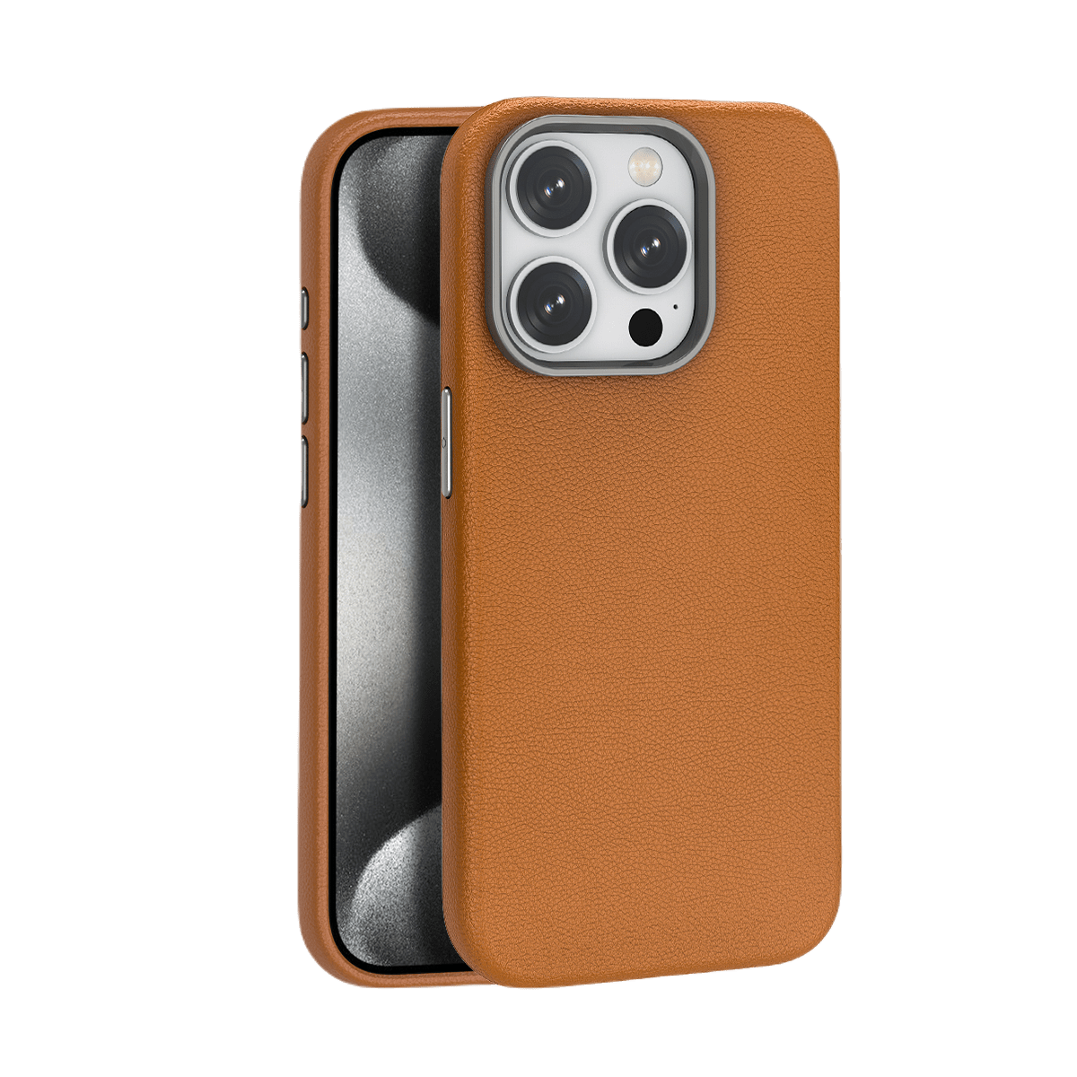 Piili iPhone 15 Pro Max Deri MagSafe Kılıf - Kahve 6944629163699