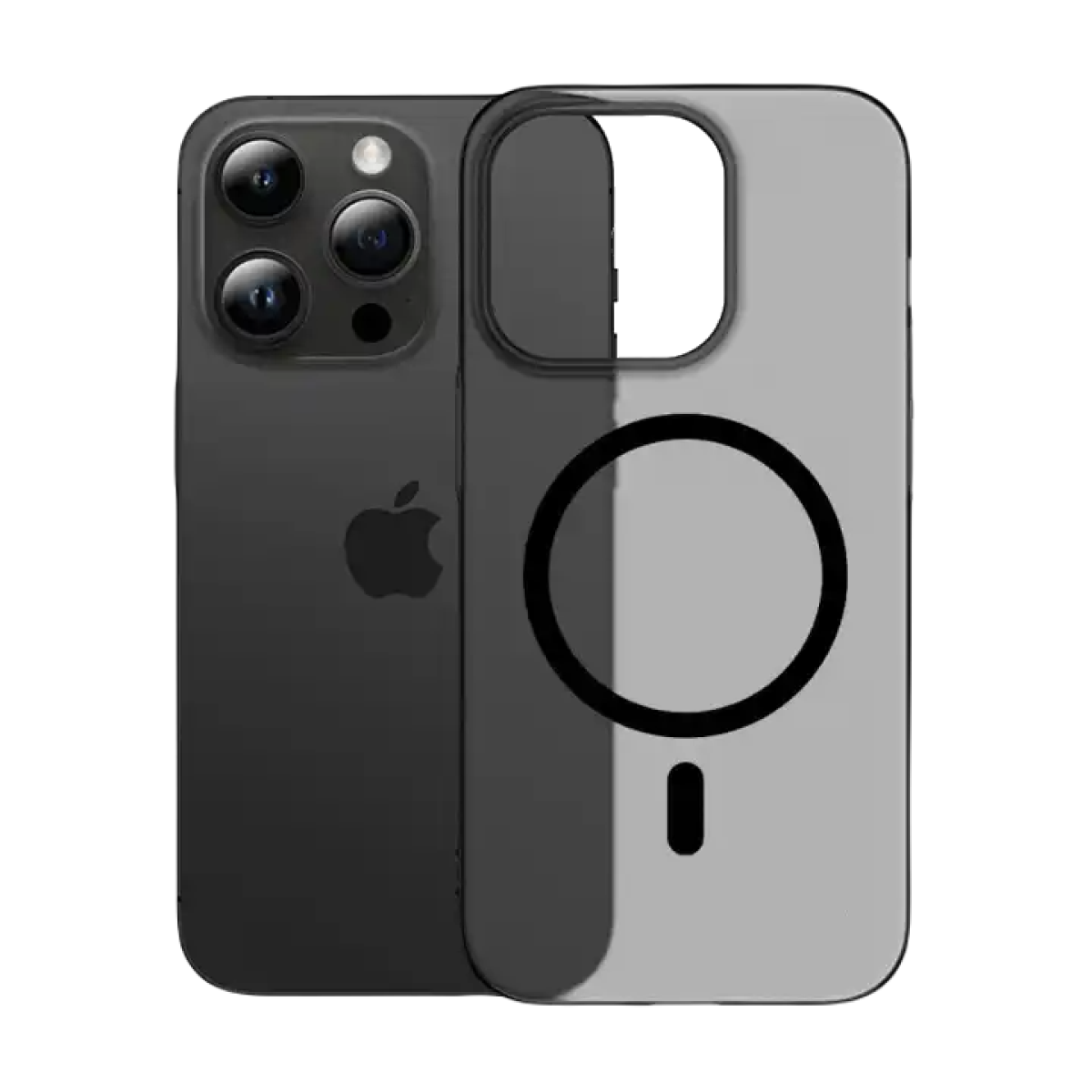 Piili iPhone 15 Plus İnce Magsafe Kılıf - Siyah 6944629164078