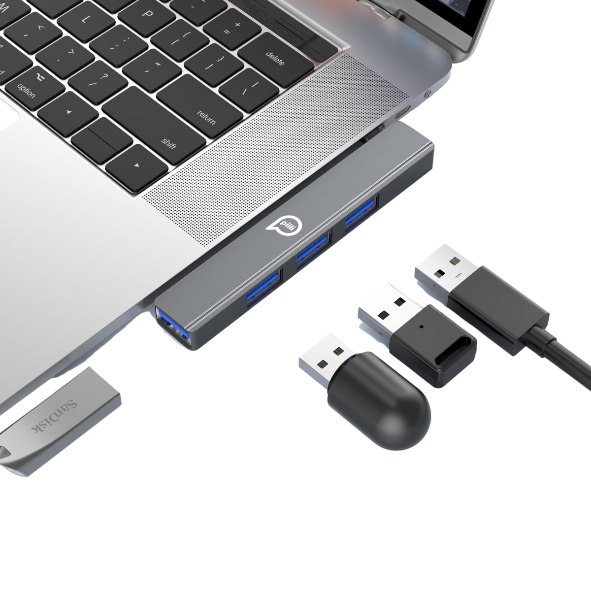 Piili 4 in 1 Usb 2.0 Çoğaltıcı Adaptör Jt Hub 6944629184175