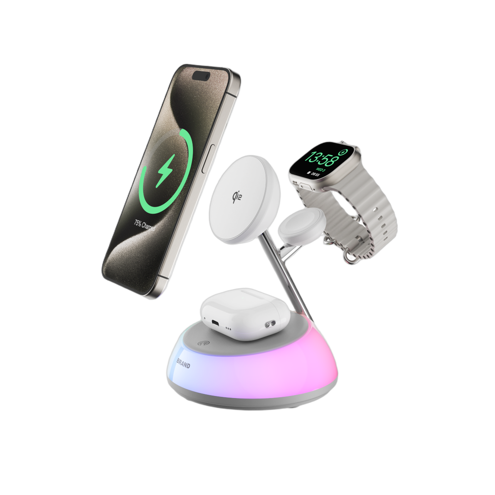 Piili Qi2 20W 3in1 Swan Wirelles Şarj İstasyonu 6944629189071