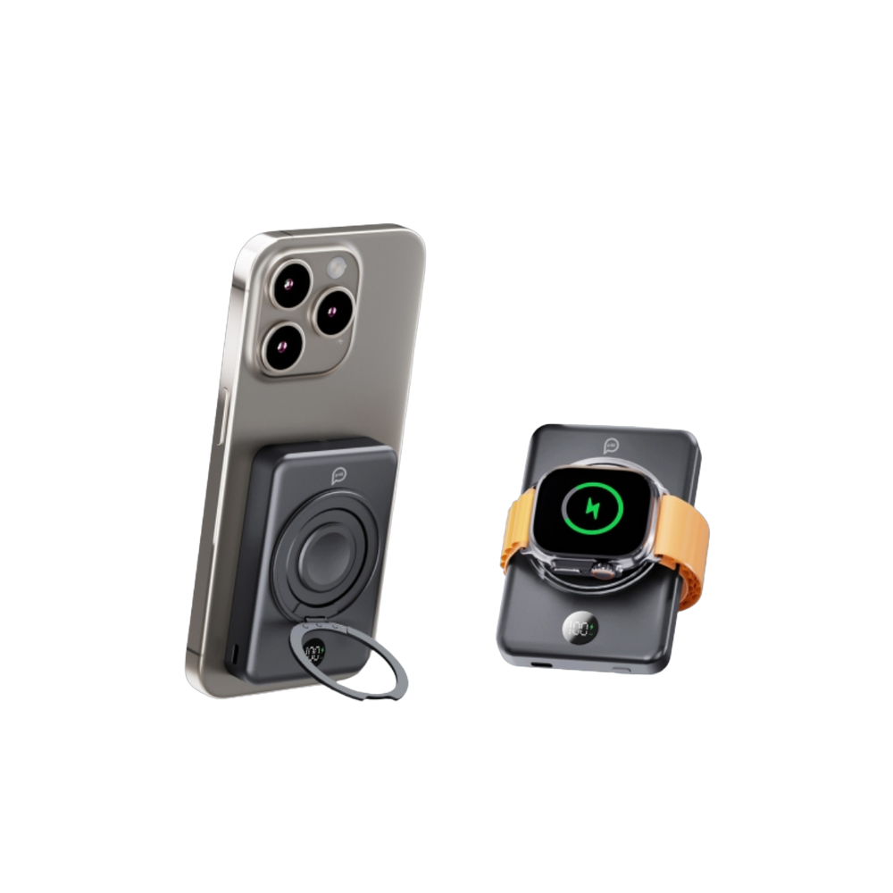 Piili Mag Ring Stand 5.000 Mah Powerbank - Gri 6944629191753