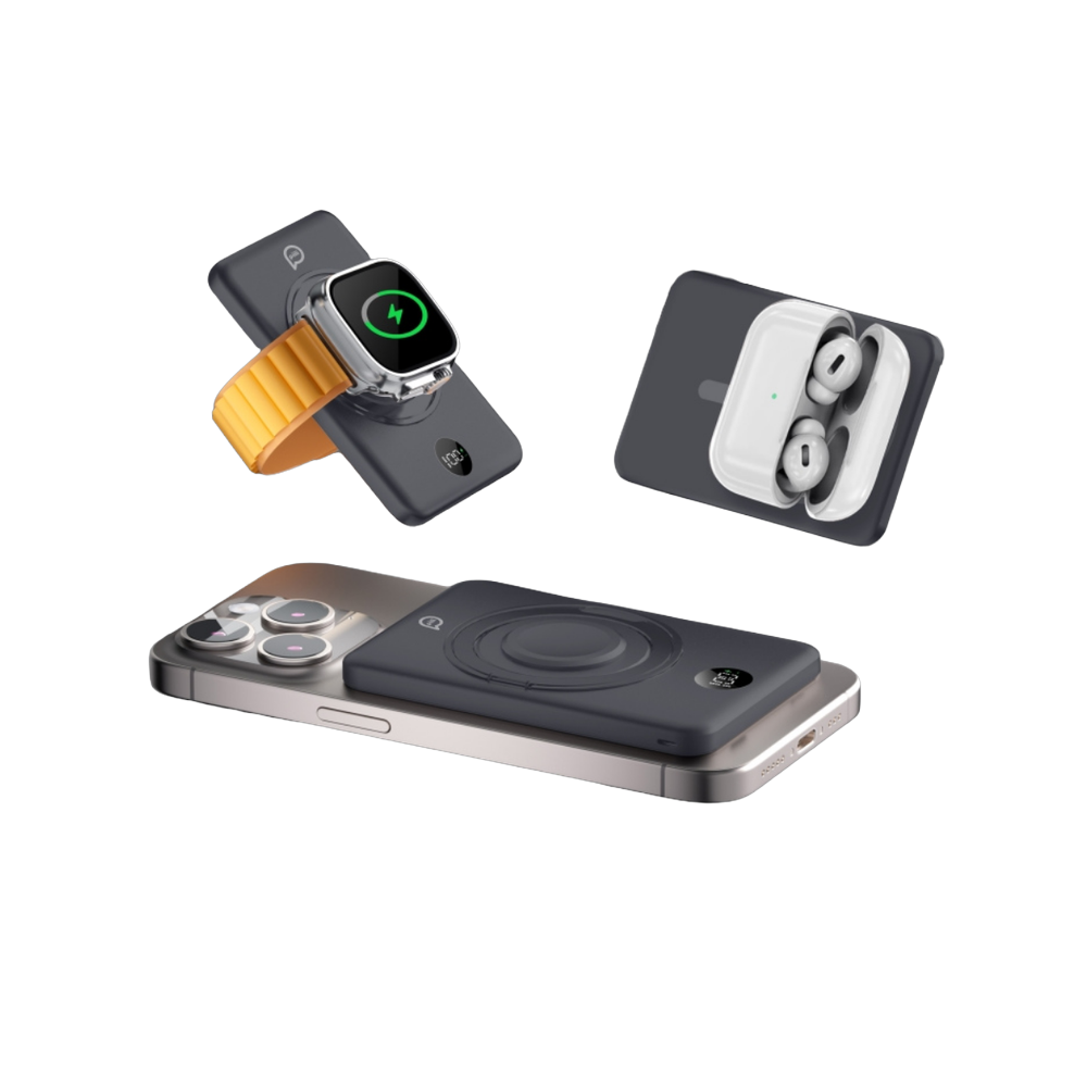 Piili Mag Ring Stand 5.000 Mah Powerbank - Gri 6944629191753