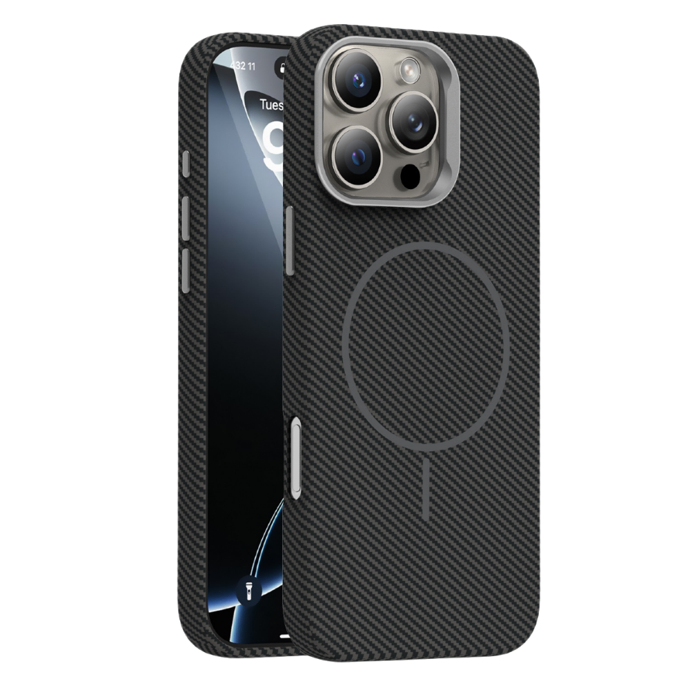 Piili iPhone 16 Pro Max Carbon Magsafe Kılıf Siyah 6944629195096
