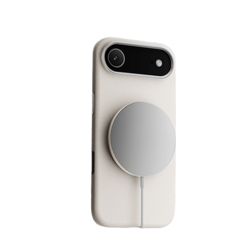 Piili ıPhone 17 Air Leather Magsafe Kılıf Titanyum 6944629195393