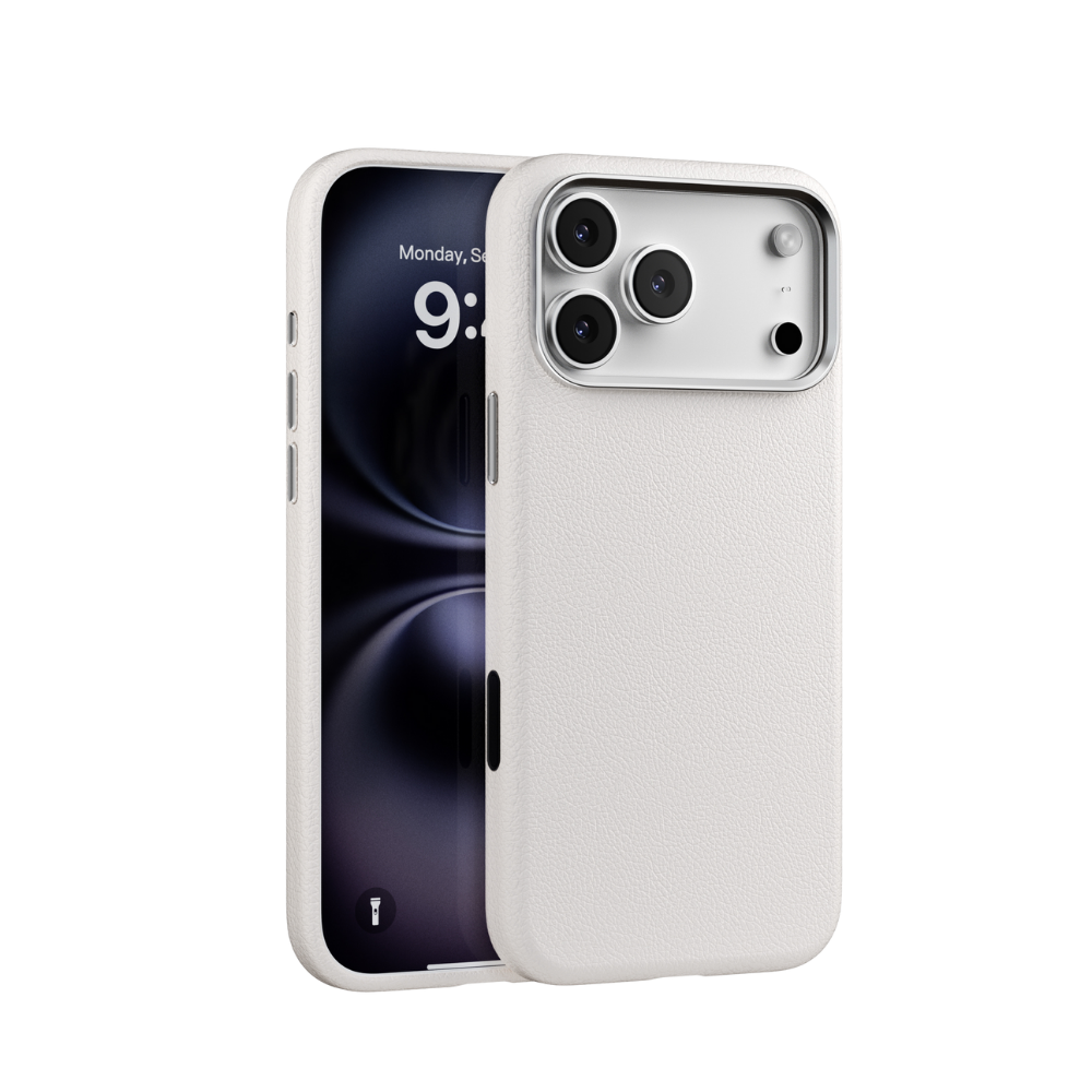 Piili ıPhone 17 Pro Leather Magsafe Kılıf Titanyum 6944629195454