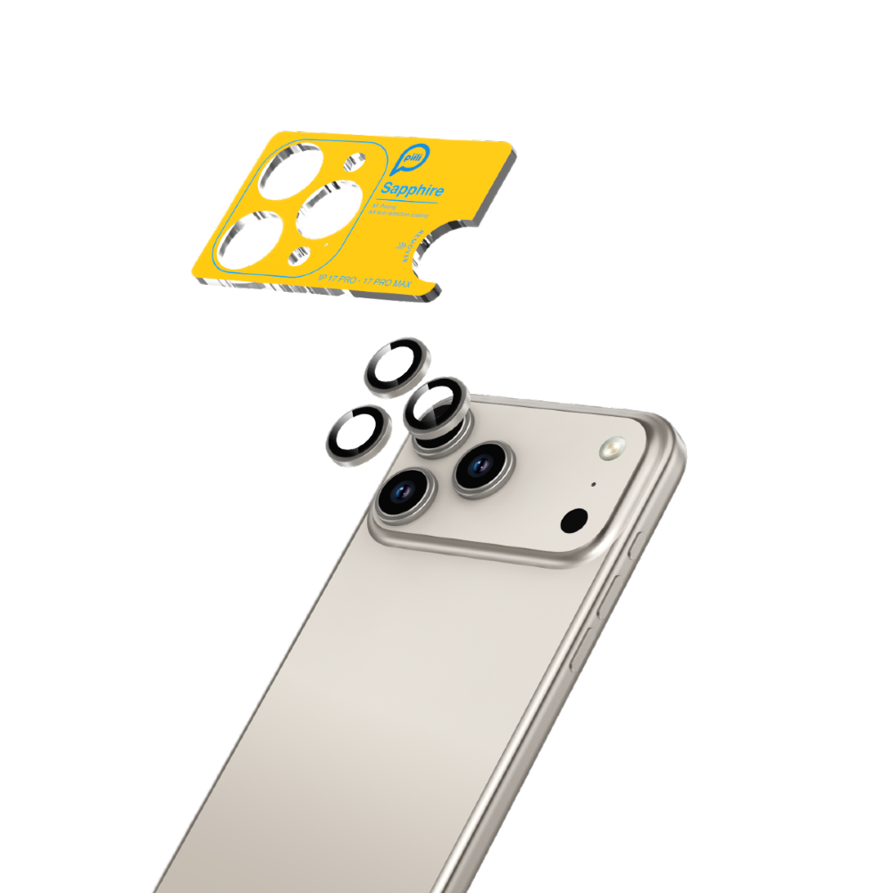 Piili iPhone 17 Pro/17 Pro Max Safir Lens Koruyucu 6944629197717