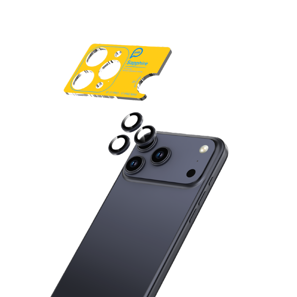 Piili iPhone 17 Pro/17 Pro Max Safir Lens Koruyucu 6944629197731