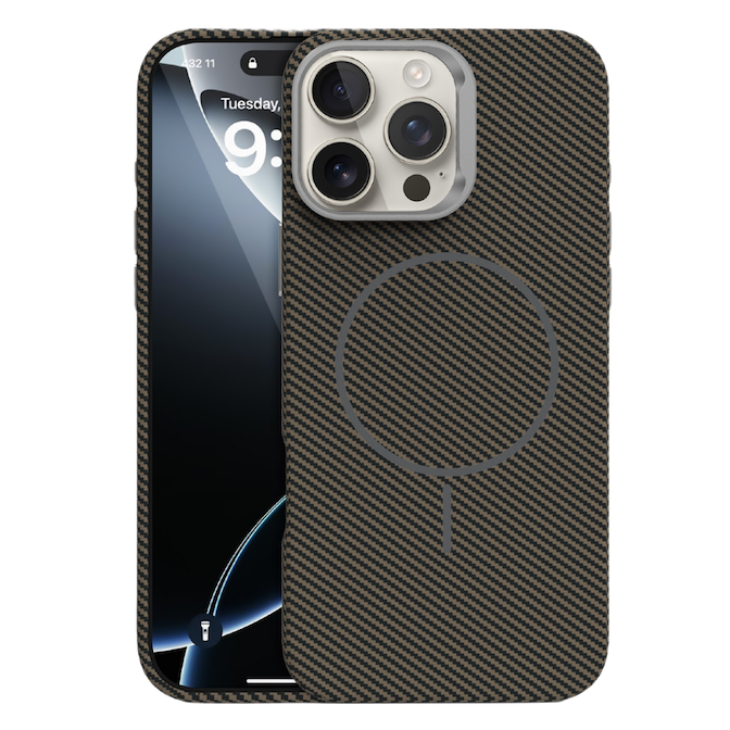 Piili iPhone 16 Pro Carbon Magsafe Kılıf Kahvereng 6944629197953