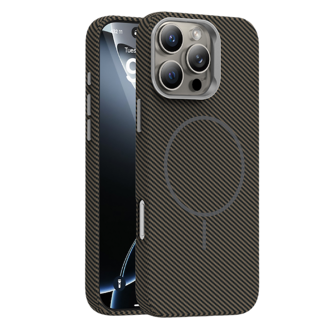 Piili iPhone 16 Pro Carbon Magsafe Kılıf Kahvereng 6944629197953