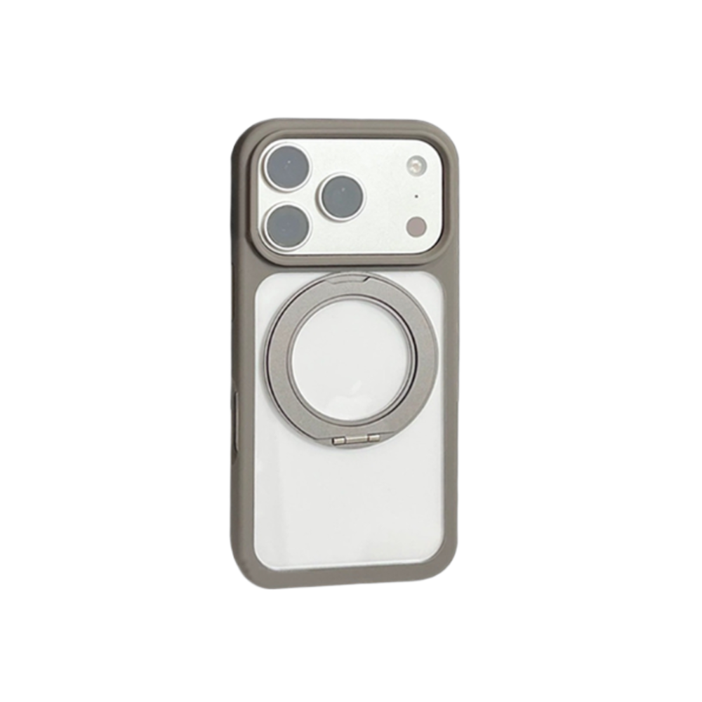 Piili iPhone17 Pro Max Rotation Magsafe Silikon Kılıf - Gri 6944629200158