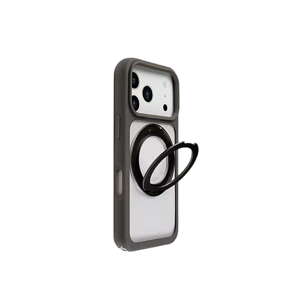 Piili iPhone17 Pro Max Rotation Magsafe Silikon Kılıf - Gri 6944629200158
