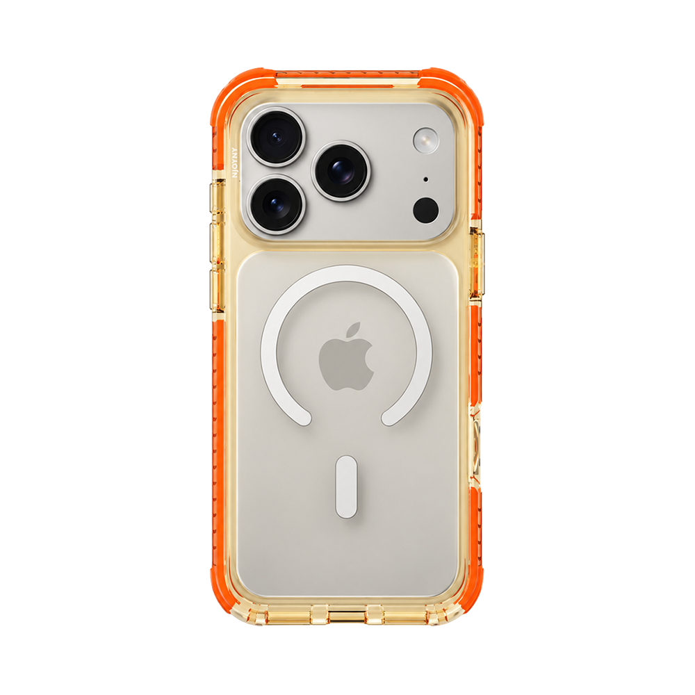 Njoyny Combat 3 Katmanlı iPhone 18 Pro MagSafe Kılıf - Turuncu 6944629213714