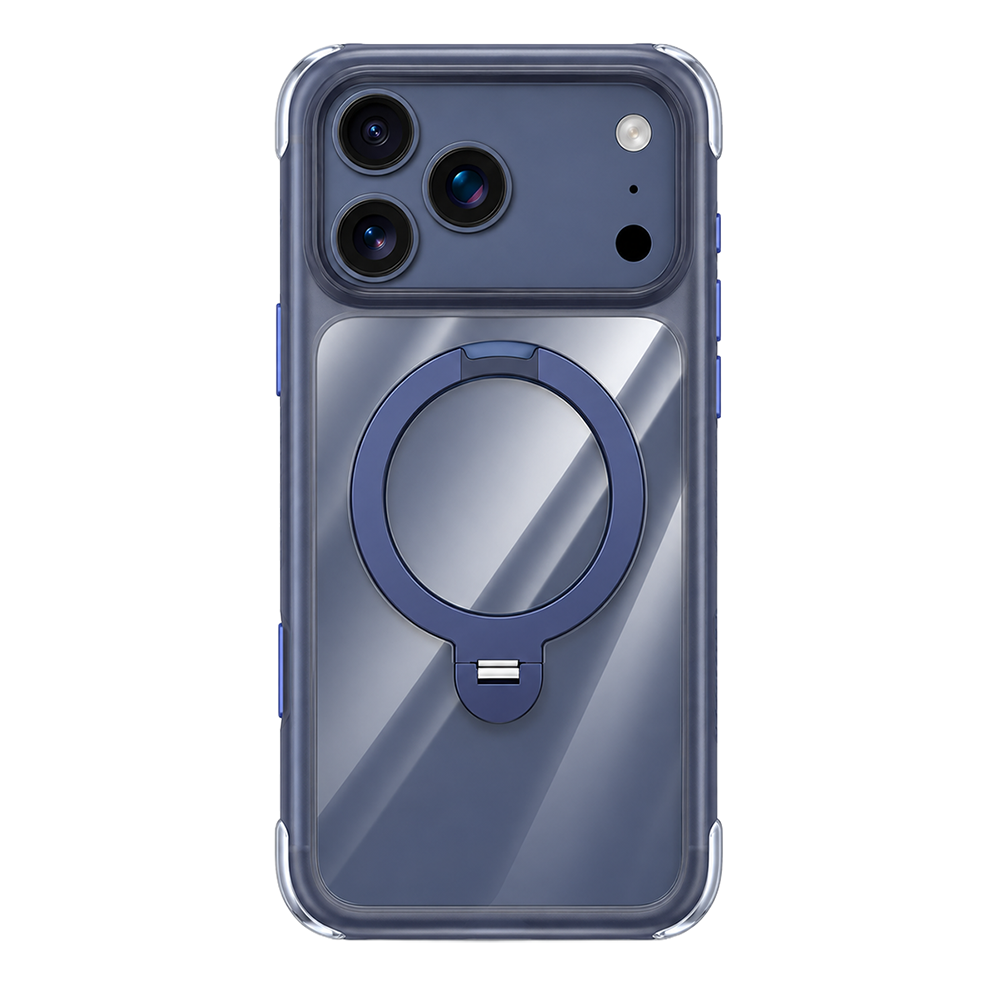  Njoyny Air Pro 2 Stand iPhone 18 Pro MagSafe Standlı Kılıf - Mavi 6944629213790