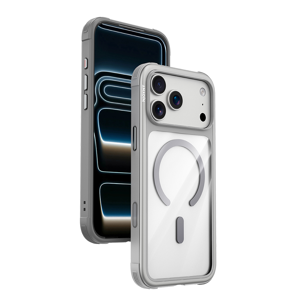  Njoyny Steel Armor iPhone 18 Pro MagSafe Kılıf - Beyaz 6944629214117