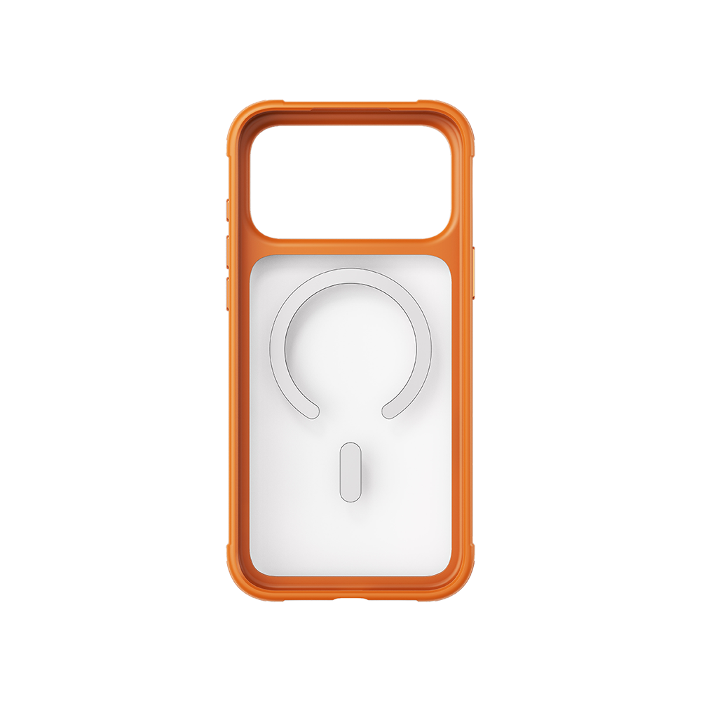 Njoyny Steel Armor iPhone 18 Pro MagSafe Kılıf - Turuncu 6944629214131