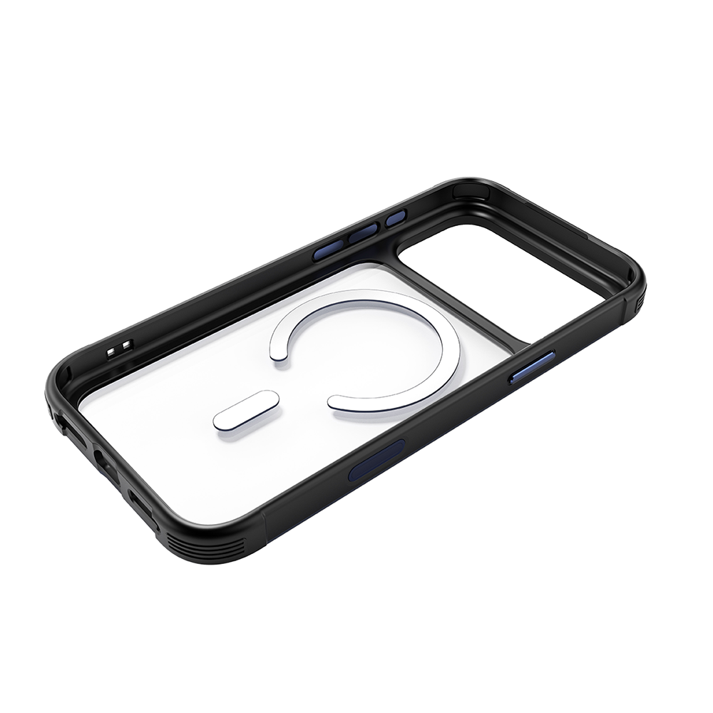 Njoyny Steel Armor iPhone 18 Pro MagSafe Kılıf - Mavi 6944629214155