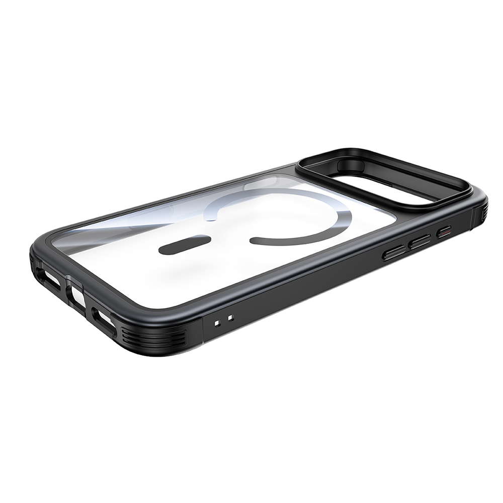 Njoyny Steel Armor iPhone 18 Pro Max MagSafe Kılıf - Siyah 6944629214216