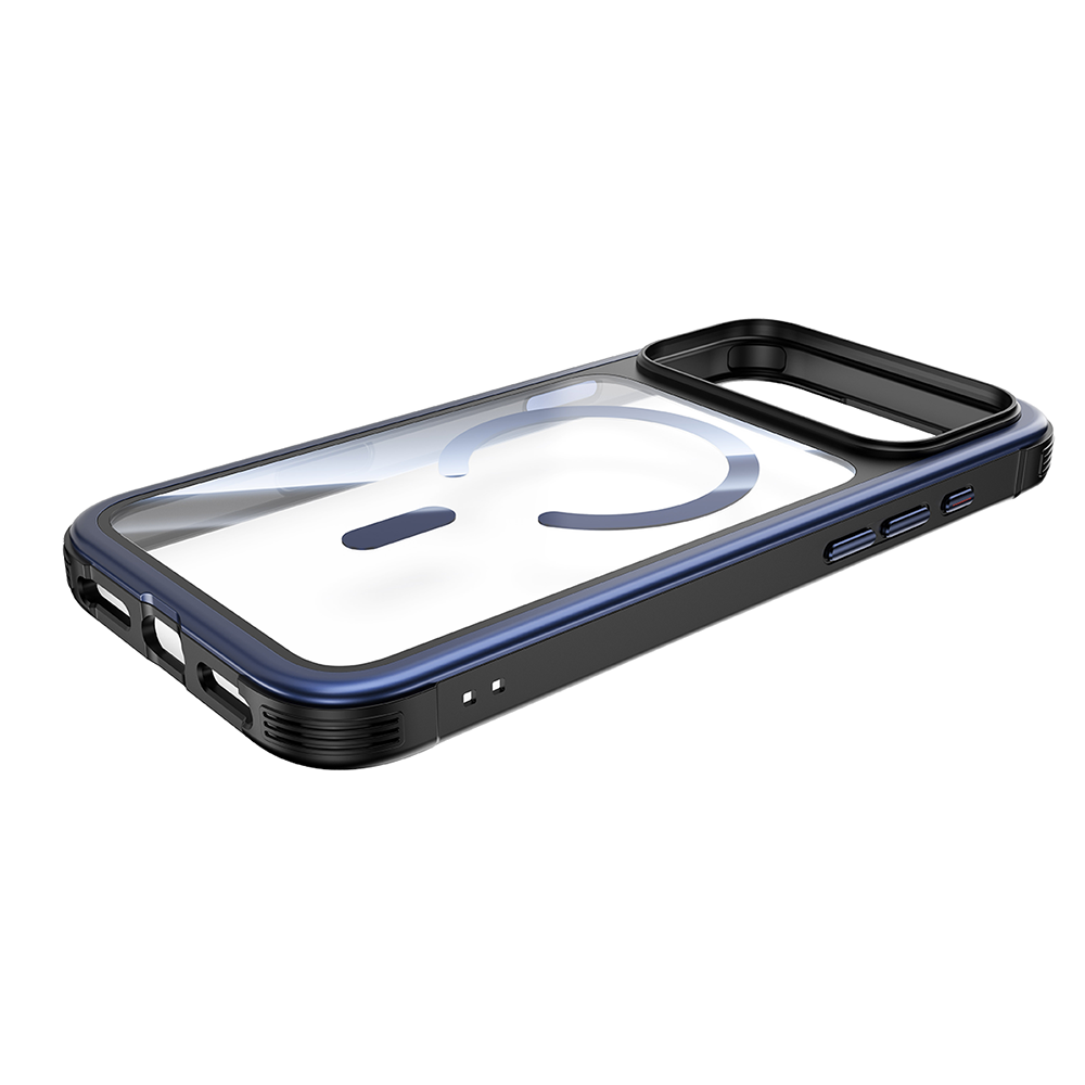 Njoyny Steel Armor iPhone 18 Pro Max MagSafe Kılıf - Mavi 6944629214278