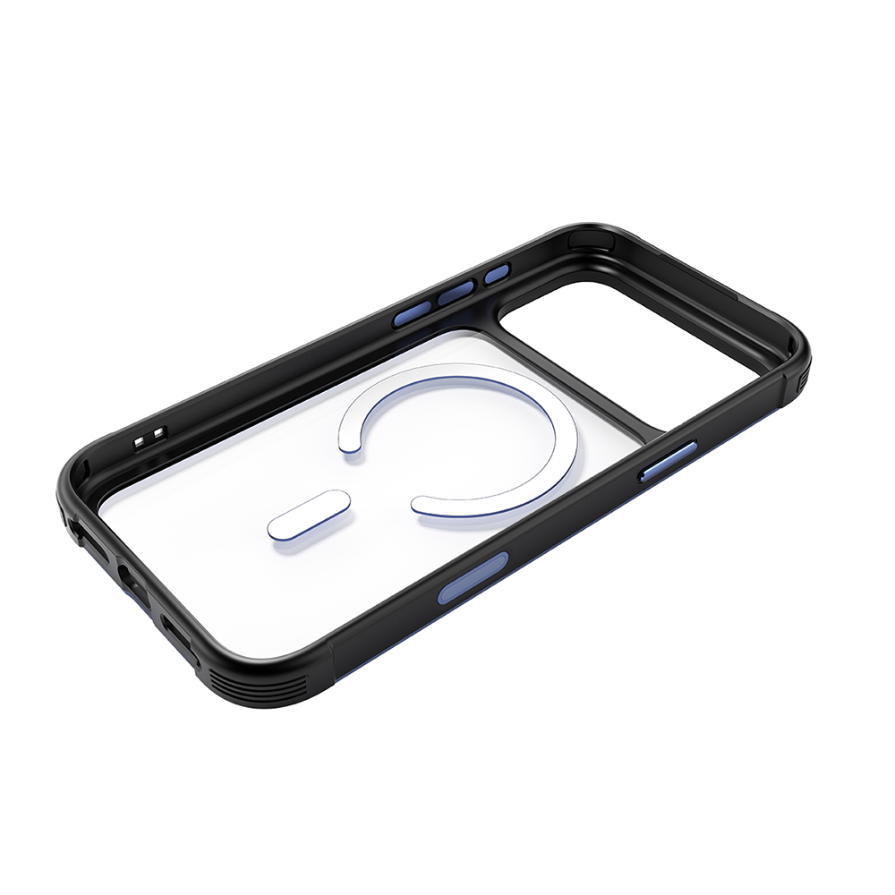 Njoyny Steel Armor iPhone 18 Pro Max MagSafe Kılıf - Buzul Mavi 6944629214292