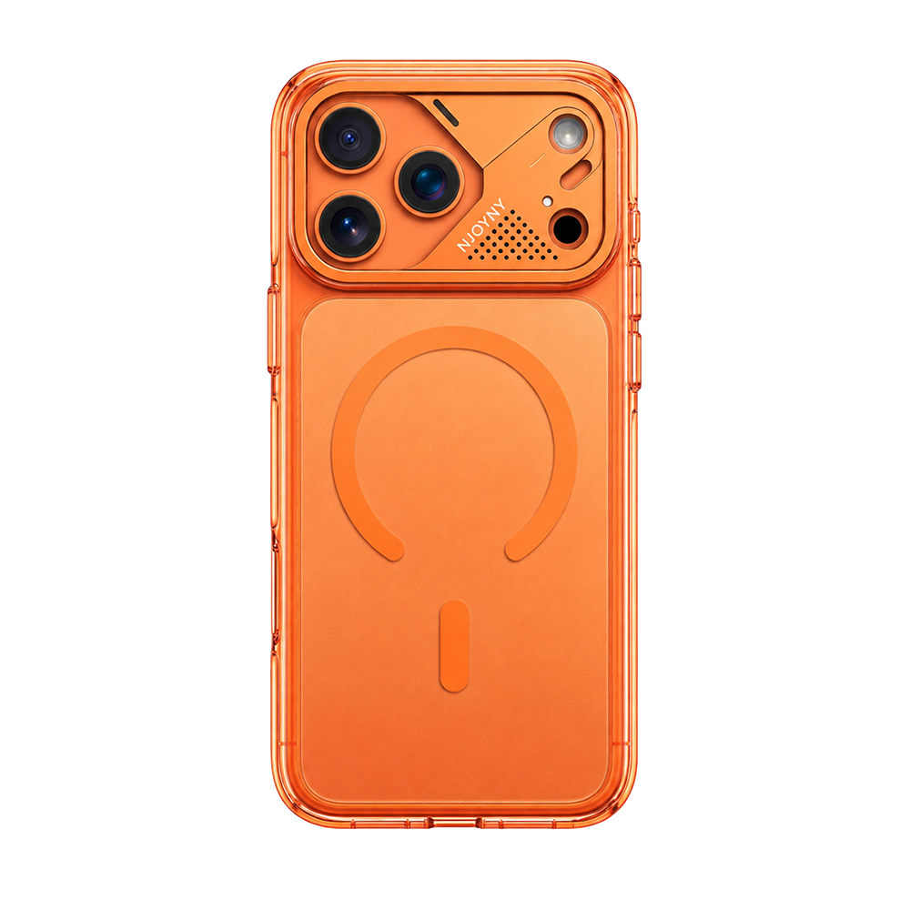 Njoyny Native Armor iPhone 18 Pro MagSafe Kılıf - Turuncu 6944629214391