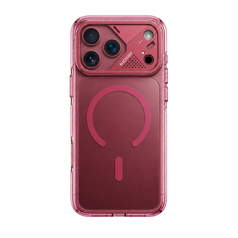 Njoyny Native Armor iPhone 18 Pro MagSafe Kılıf - Bordo 6944629214438