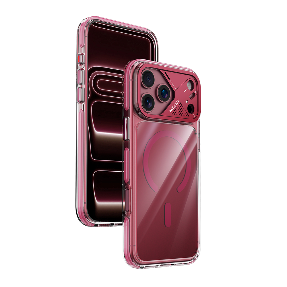 Njoyny Native Armor iPhone 18 Pro MagSafe Kılıf - Bordo 6944629214438