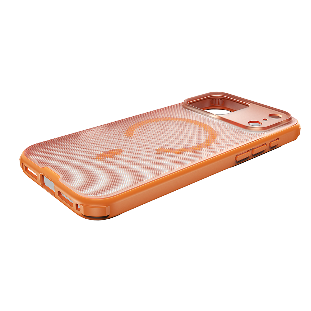  Njoyny Frosted iPhone 18 Pro Max MagSafe Kılıf - Turuncu 6944629214711