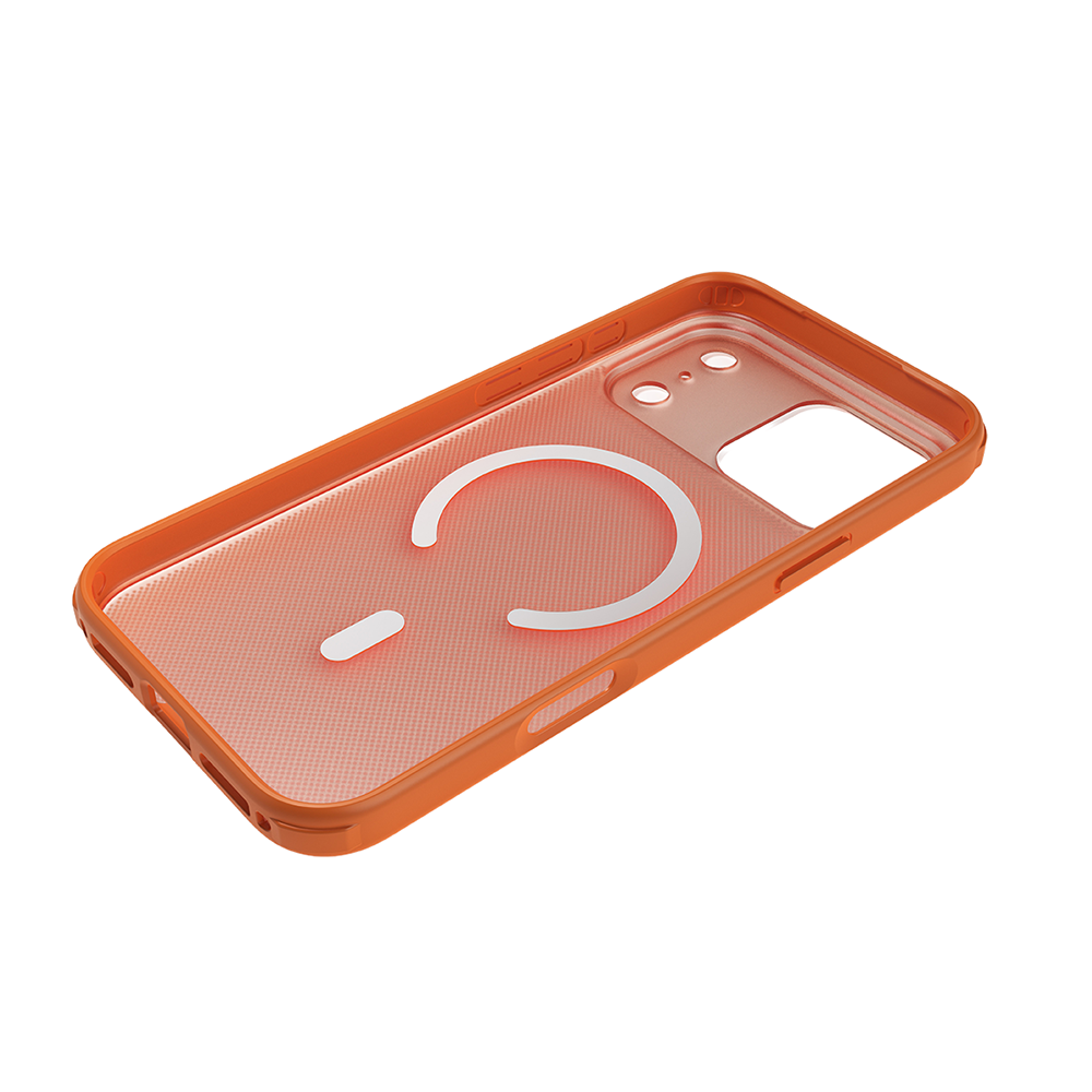  Njoyny Frosted iPhone 18 Pro Max MagSafe Kılıf - Turuncu 6944629214711