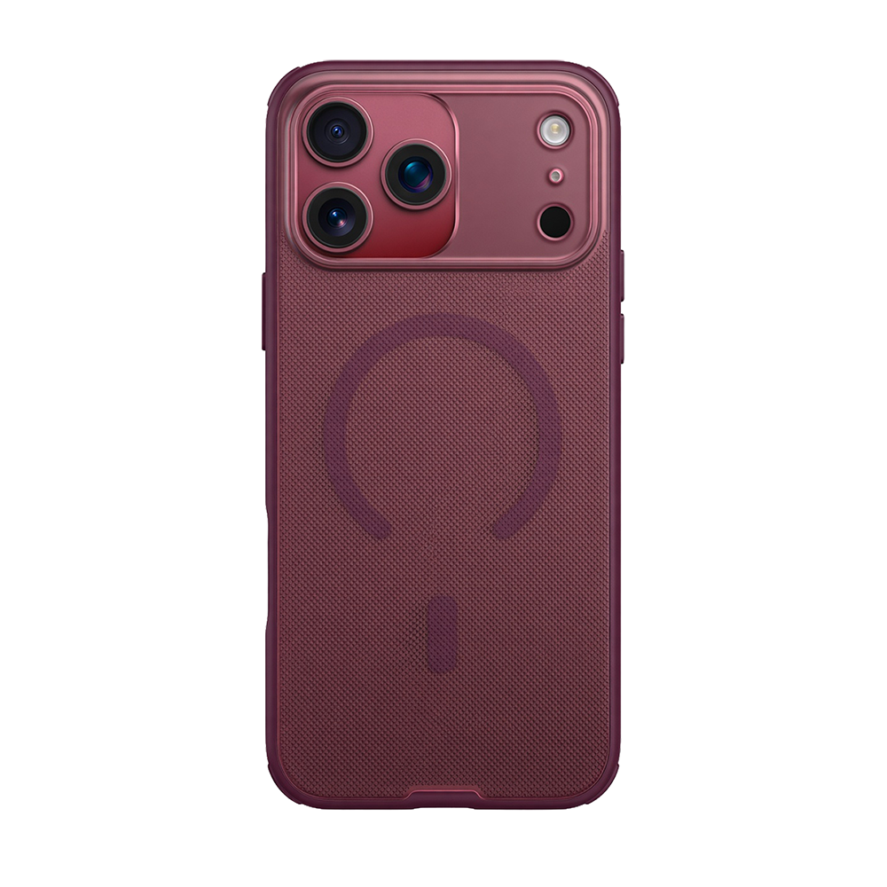 Njoyny Frosted iPhone 18 Pro Max MagSafe Kılıf - Bordo 6944629214759