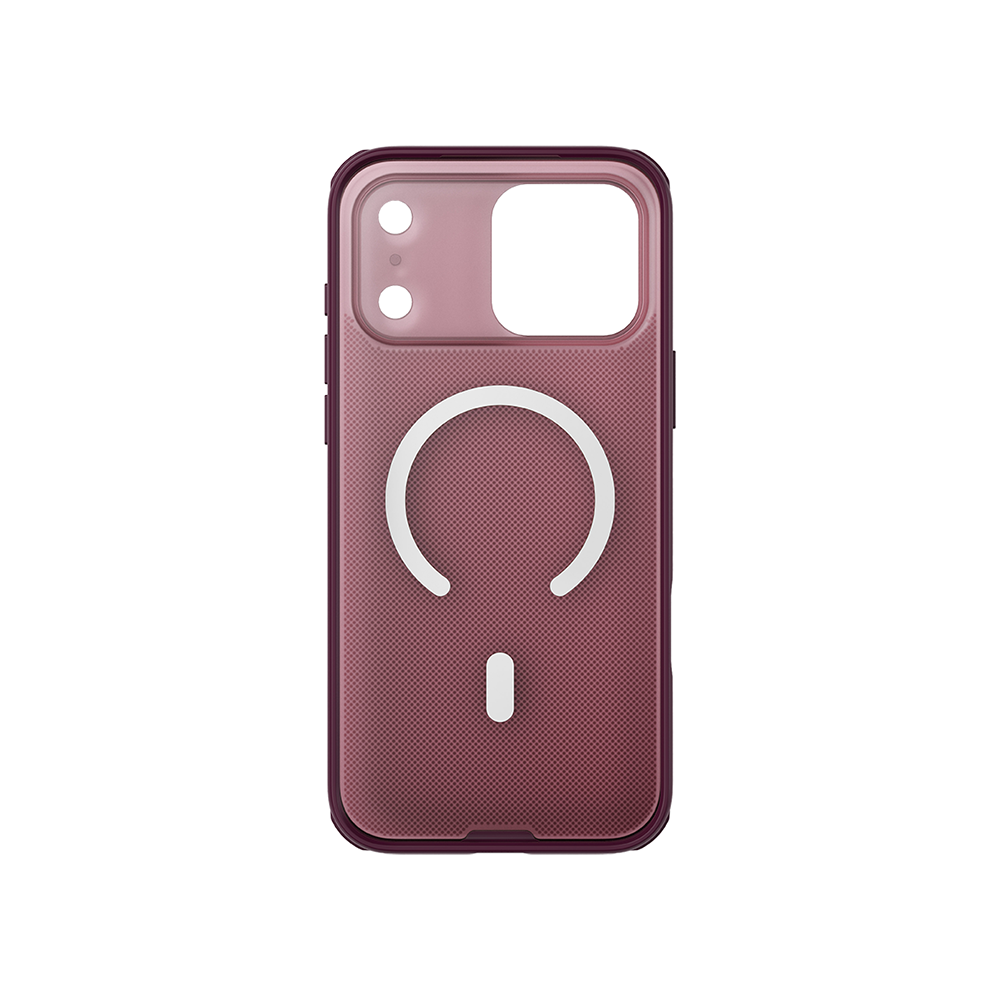Njoyny Frosted iPhone 18 Pro Max MagSafe Kılıf - Bordo 6944629214759