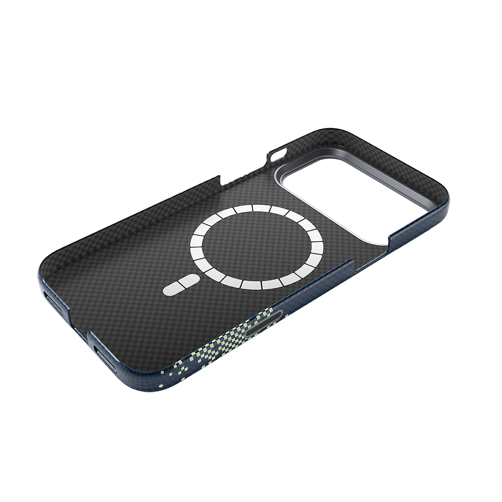 Njoyny AI Kevlar Stars iPhone 18 Pro MagSafe Kılıf - Mavi 6944629215015