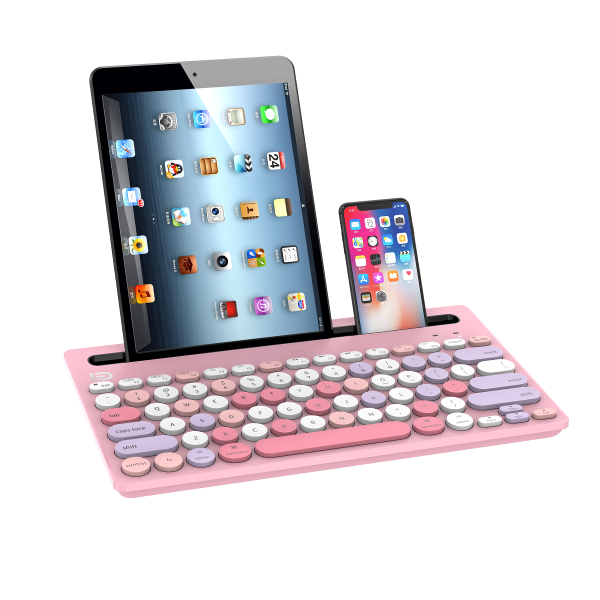 FD Three Bluetooth Klavye - Pembe 6957659006706