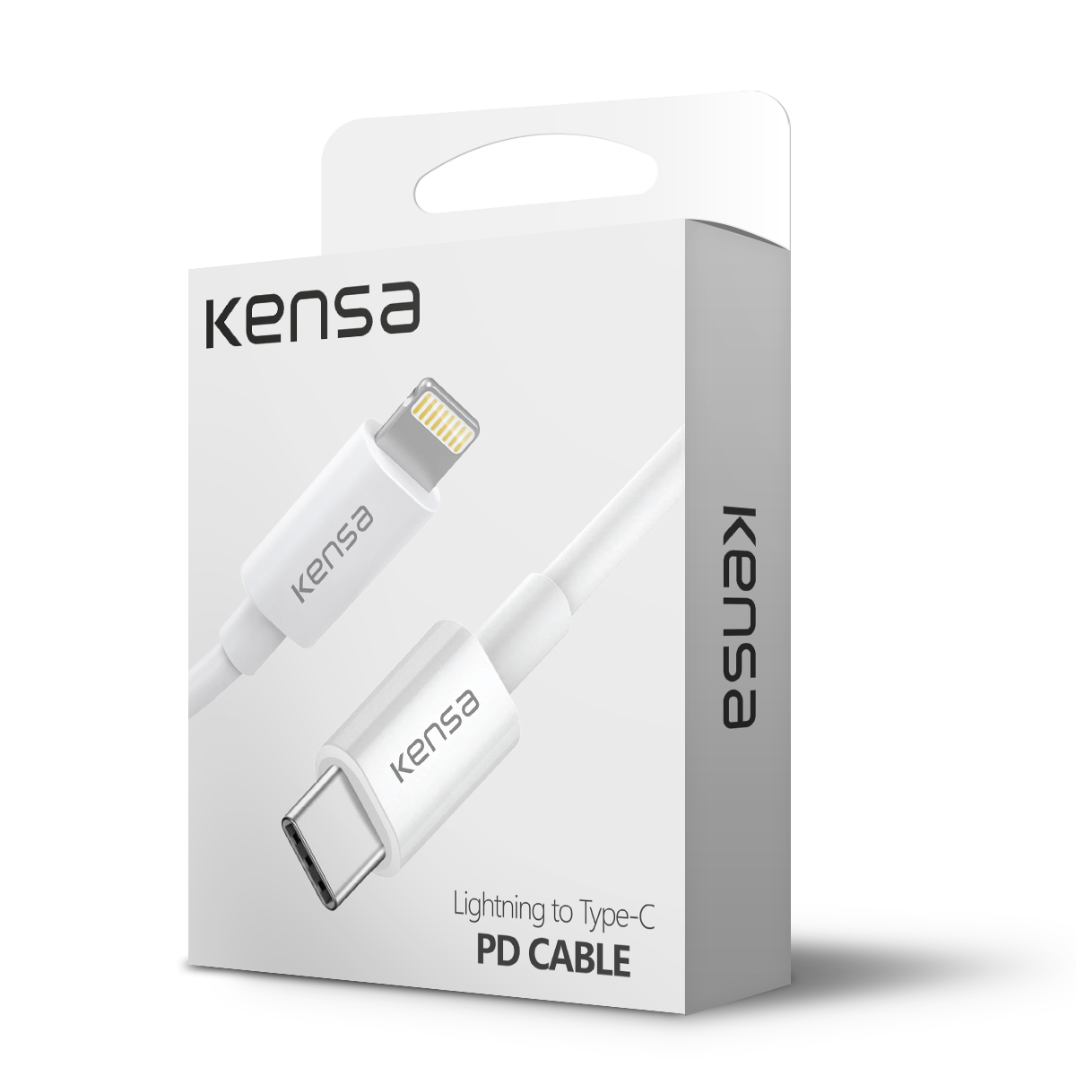 Buff Kensa PD Type-C/Lightning Şarj Kablosu-Beyaz 6959633423066