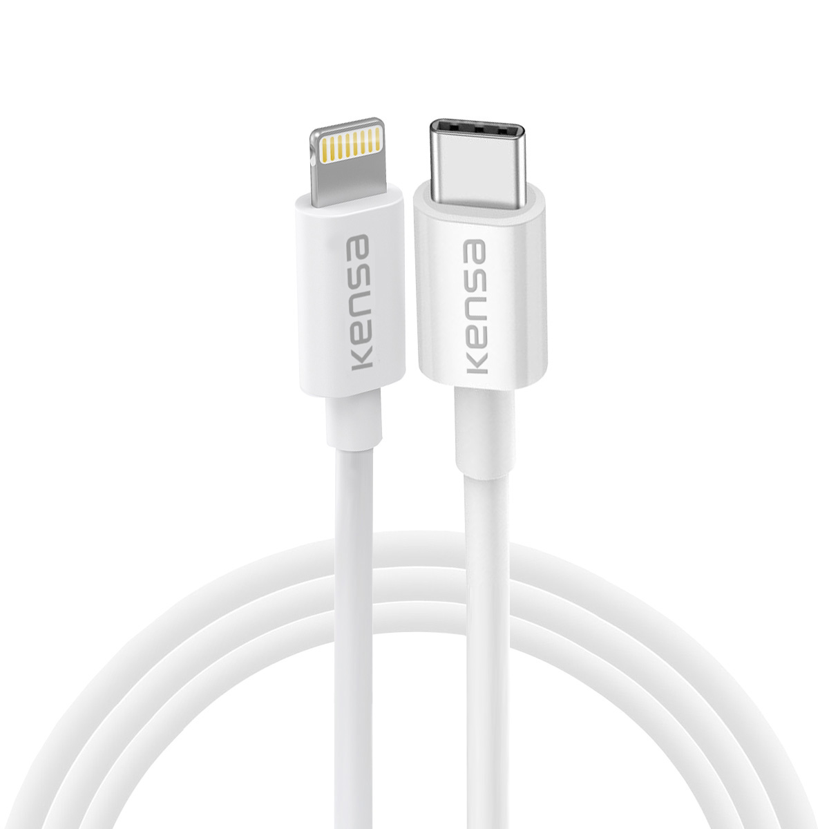 Buff Kensa PD Type-C/Lightning Şarj Kablosu-Beyaz 6959633423066
