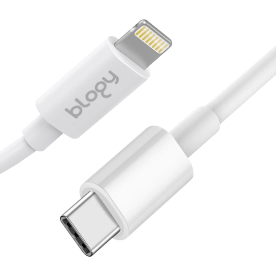 Blogy PD Type-C / Lightning Şarj Kablosu -  Beyaz 6959633504598